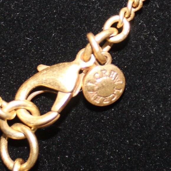 J. CREW GOLD TONE AURORA IRIDESCENT TEAR DROP RHINESTONE STATEMENT NECKLACE - Picture 4 of 11